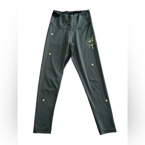 CHRLDR black & gold LIP w STAR leggings | sz L | PERFECT CONDITiON 😎 🔥 👄 🌟